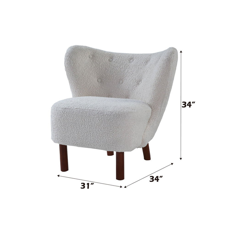 Zusud - Accent Chair - White Teddy Sherpa - Atlantic Fine Furniture Inc