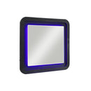 Beverly - Large Scale Wall Mirror For Dresser, Rounded Edges - Black White