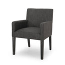Contemporary Armchair With Track Arms - Charcoal