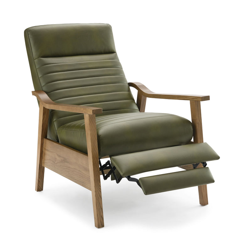 Asher - Modern Push Back Recliner With Wood Arms