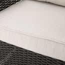 Amaya - Outdoor Swivel Rocker Chair With Water Resistant Cushions - Brown / Beige