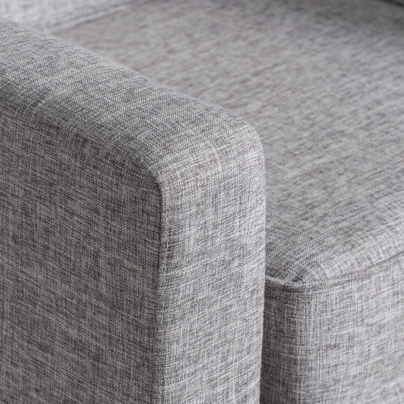 Nebulize - Upholstered Fabric Club Chair With Button Tufted And Square Off Arm And Back