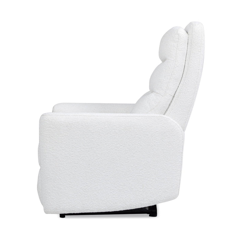 Bloomy - High Back Power Recliner Motion Chair - Chiffon White