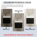 Modern Wall Mounted Bathroom Vanity With Thick Edge Resin Sink And Storage Rack