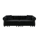 3 In 1 Convertible Sleeper Sofa Bed With Movable Ottoman