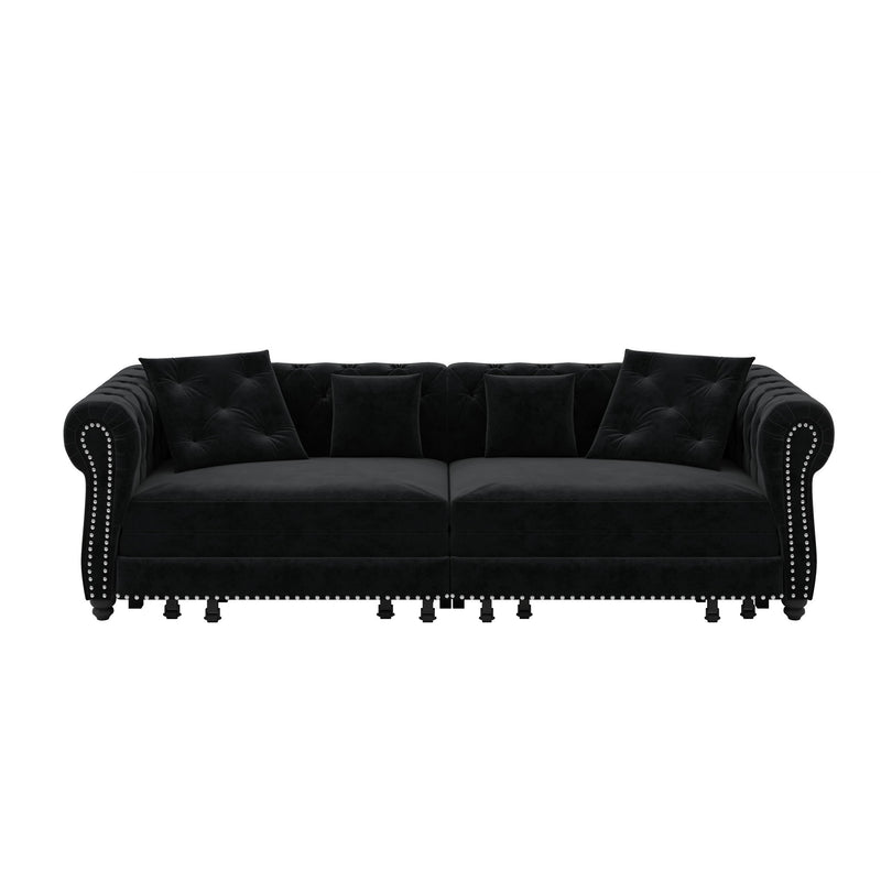 3 In 1 Pull Out Convertible Sleeper Sofa Bed