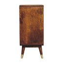 Avora - Brass Embossed 2 Door Cabinet - Brown / Golden