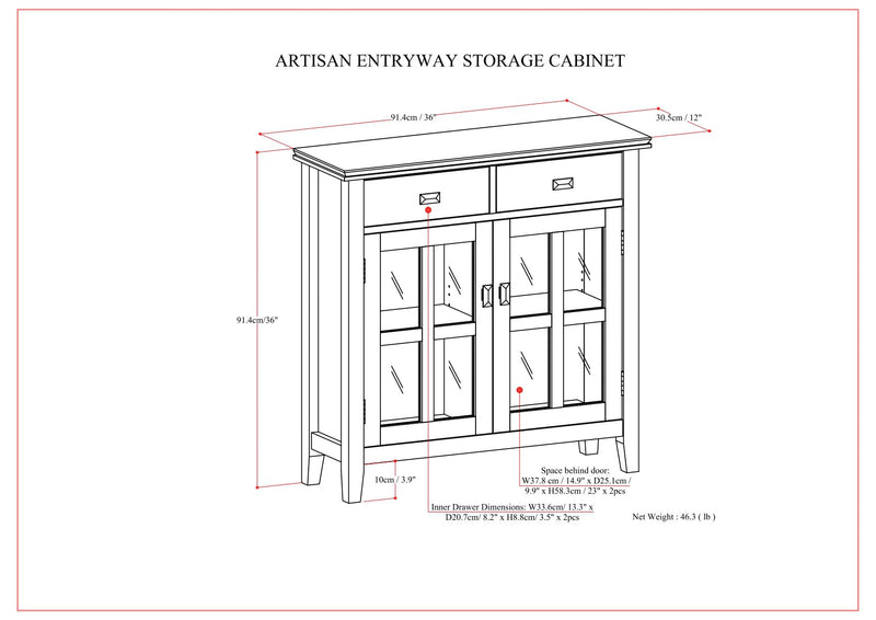 Artisan - Entryway Storage Cabinet - Russet Brown