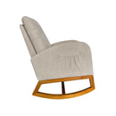 Linen Rocking Chair Accent Chair - Beige