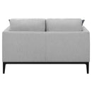 Apperson - Upholstered Track Arm Loveseat - Light Gray