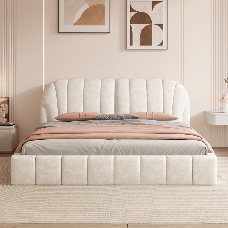 Elegant Design Upholstered Platform Bed