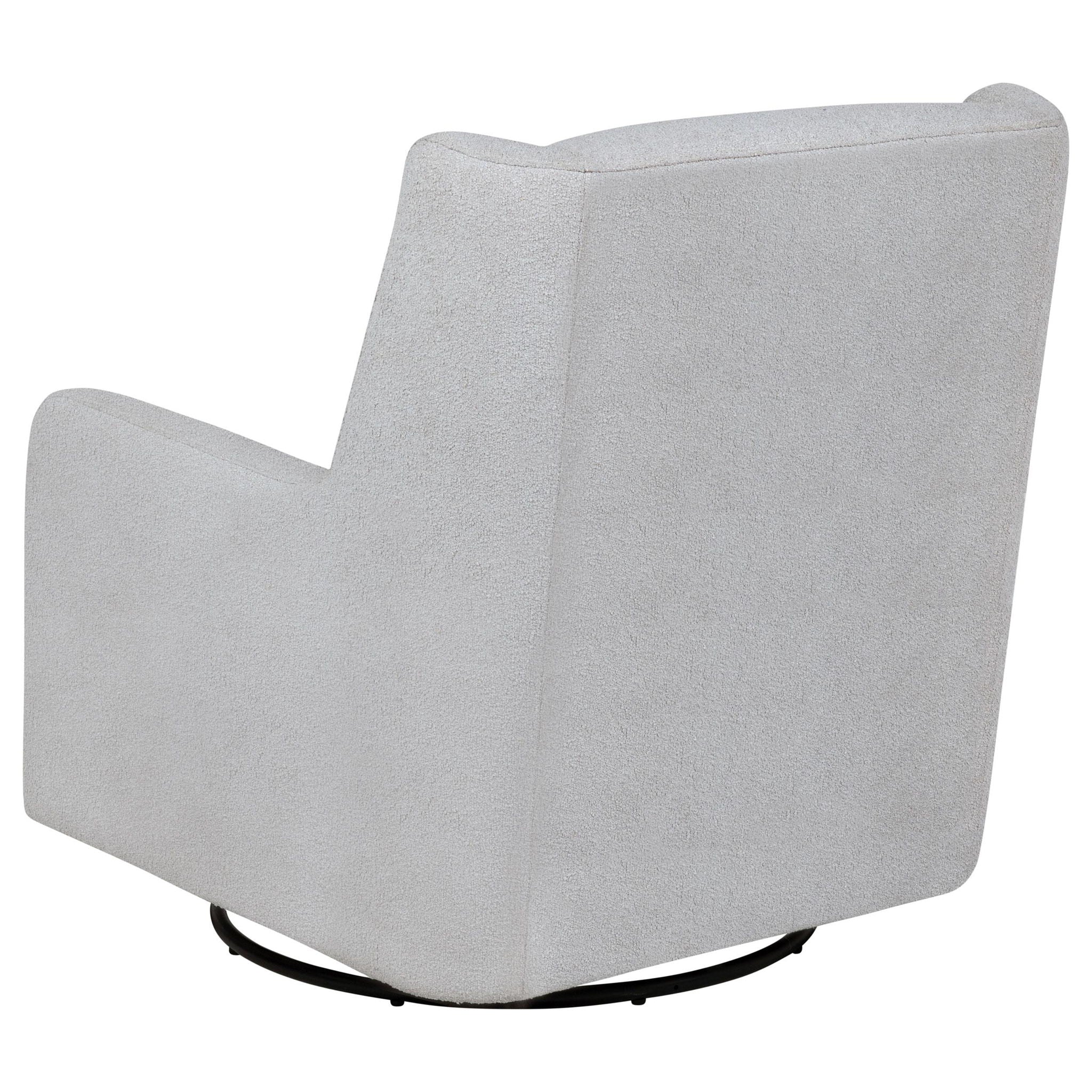 Serra Boucle Upholstered Swivel Glider Dove Grey
