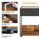 Pet Step Window Perch, Bunk Beds Window Perch For Dogs Bedside Lounge Elevated Dog Bed Multi-Level Platform With Sponge, Non-Slip Pad And Storage - Black / Vintage