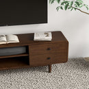 Alexa - Mid-Century Modern Style TV Stand - Dark Brown / Wood