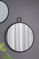 Wall Mirror With Frame, Contemporary Minimalist Accent Mirror For Living Room, Foyer, Entryway, Bedroom - Black