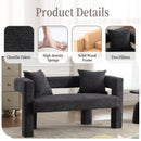 Modern Chenille Loveseat Sofa, Comfy Upholstered 2 Seater