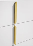 Ines - 5-Drawer Bedroom Chest Of Drawers - White High Gloss