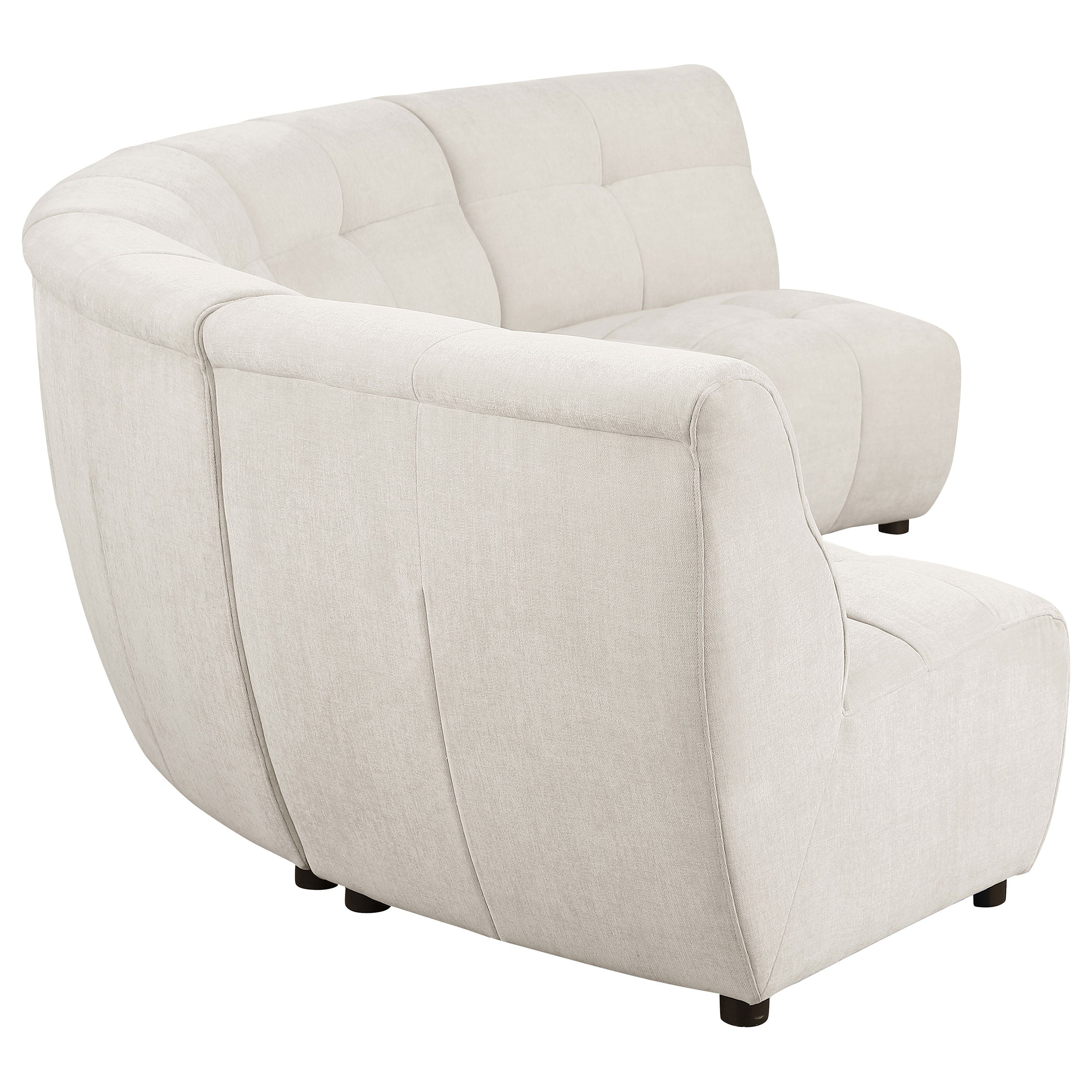 Charlotte 5-piece Upholstered Modular Sectional Sofa Ivory — view 7