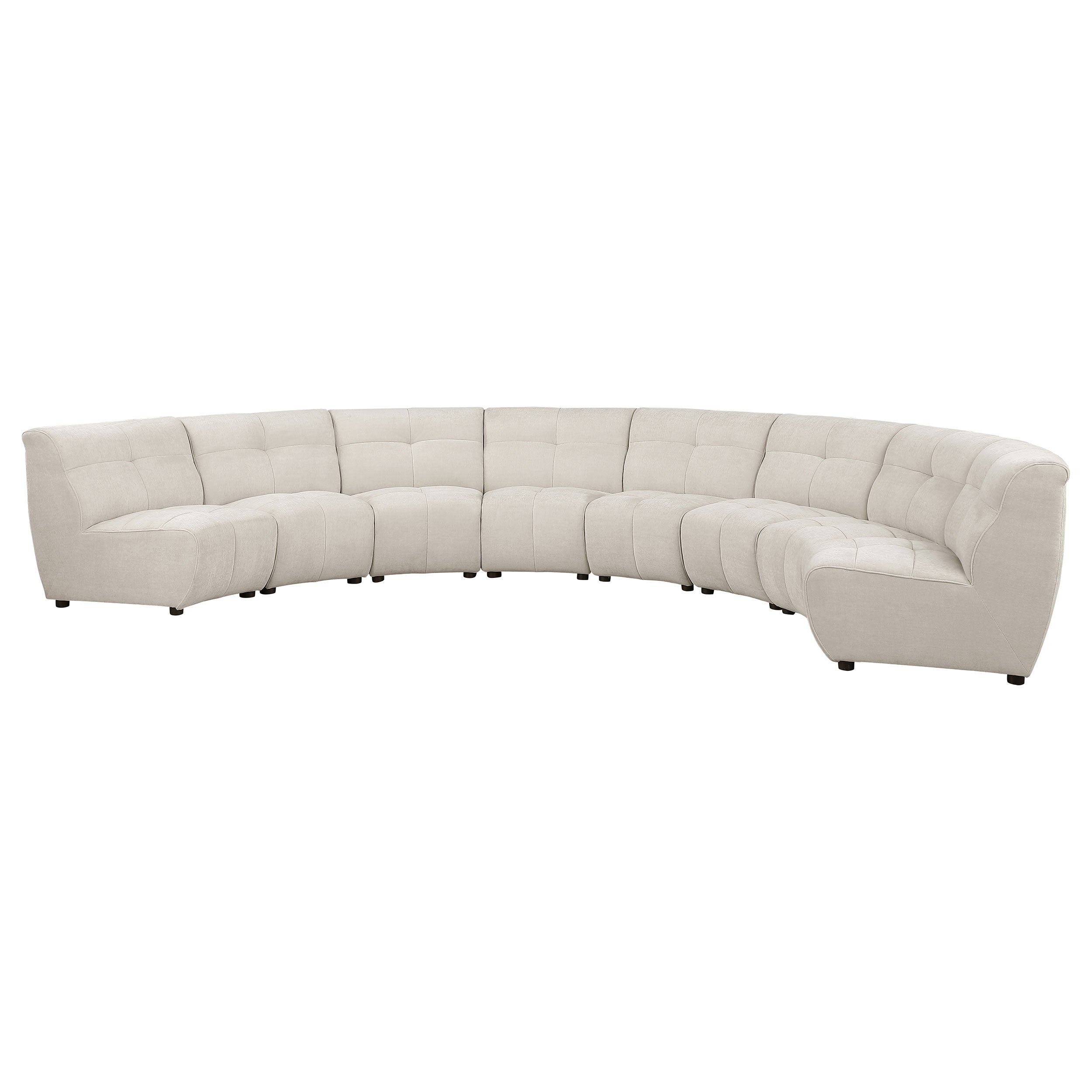 Charlotte 8-piece Upholstered Modular Sectional Sofa Ivory — view 4