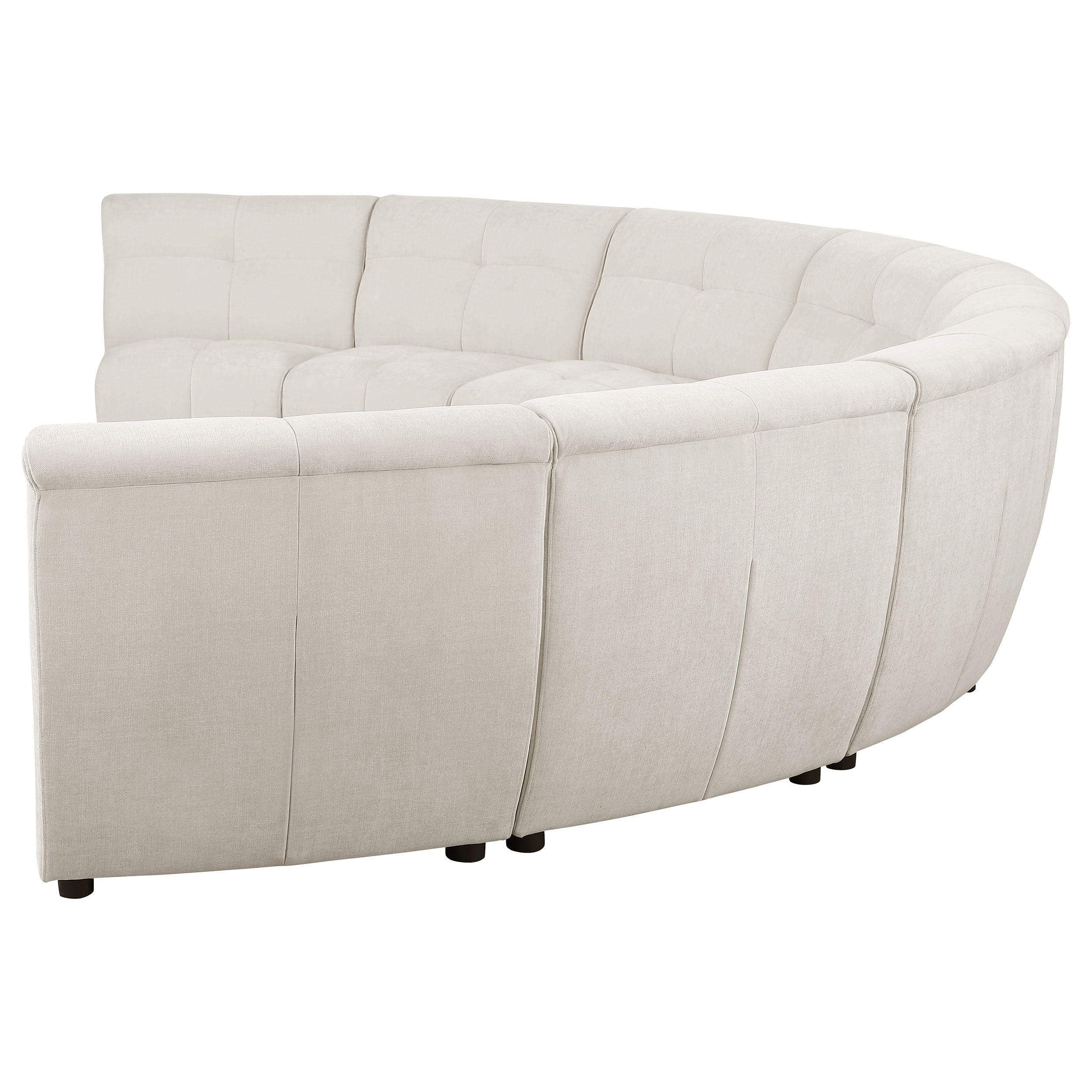Charlotte 8-piece Upholstered Modular Sectional Sofa Ivory — view 5