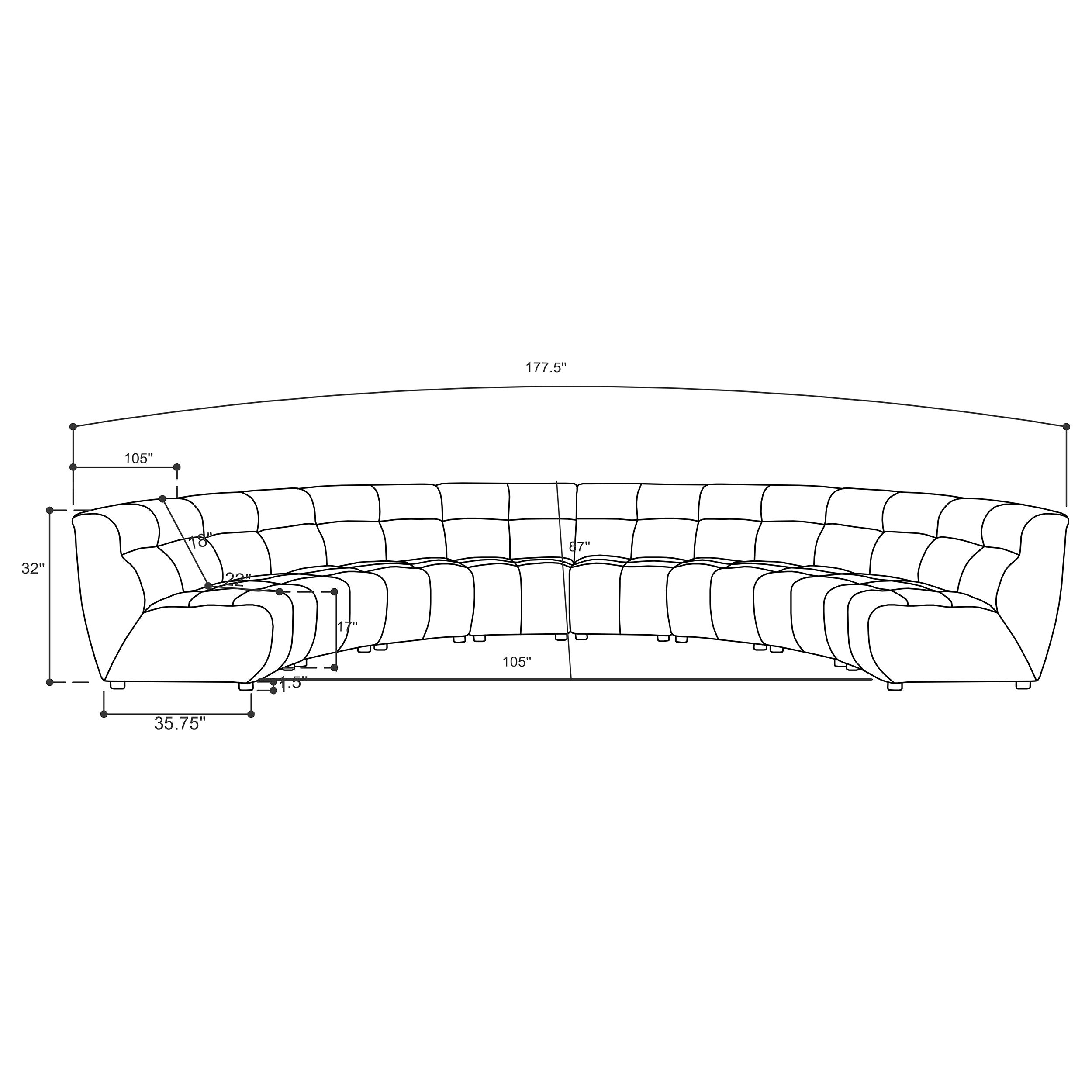 Charlotte 8-piece Upholstered Modular Sectional Sofa Ivory — view 9