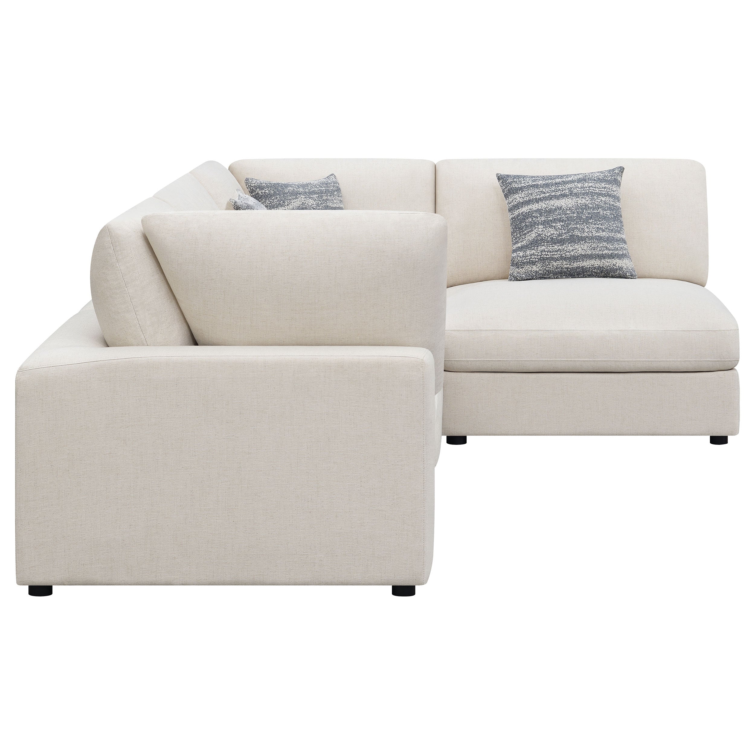 Serene 4-piece Upholstered Modular Sectional Sofa Beige — view 5