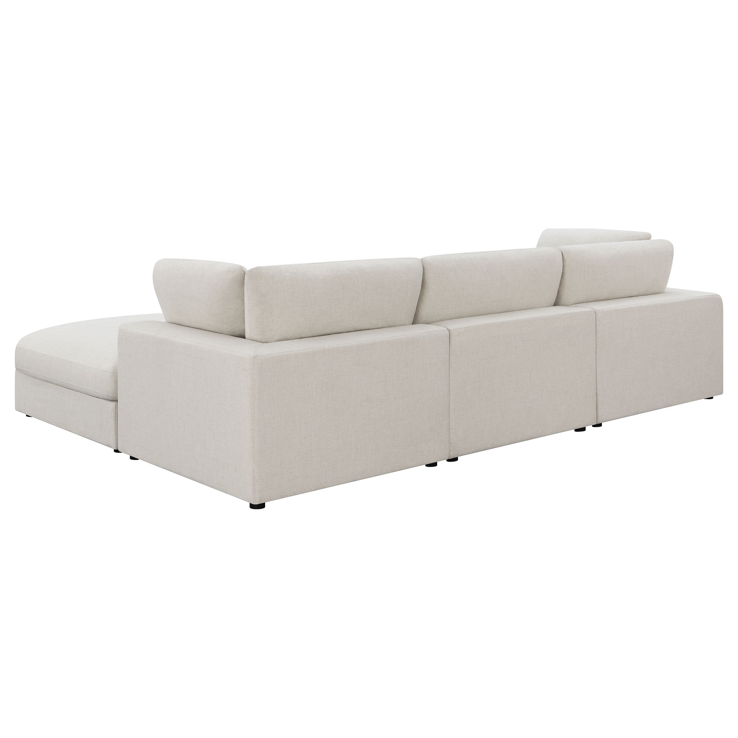 Serene 4-piece Upholstered Modular Sectional Sofa Beige — view 4
