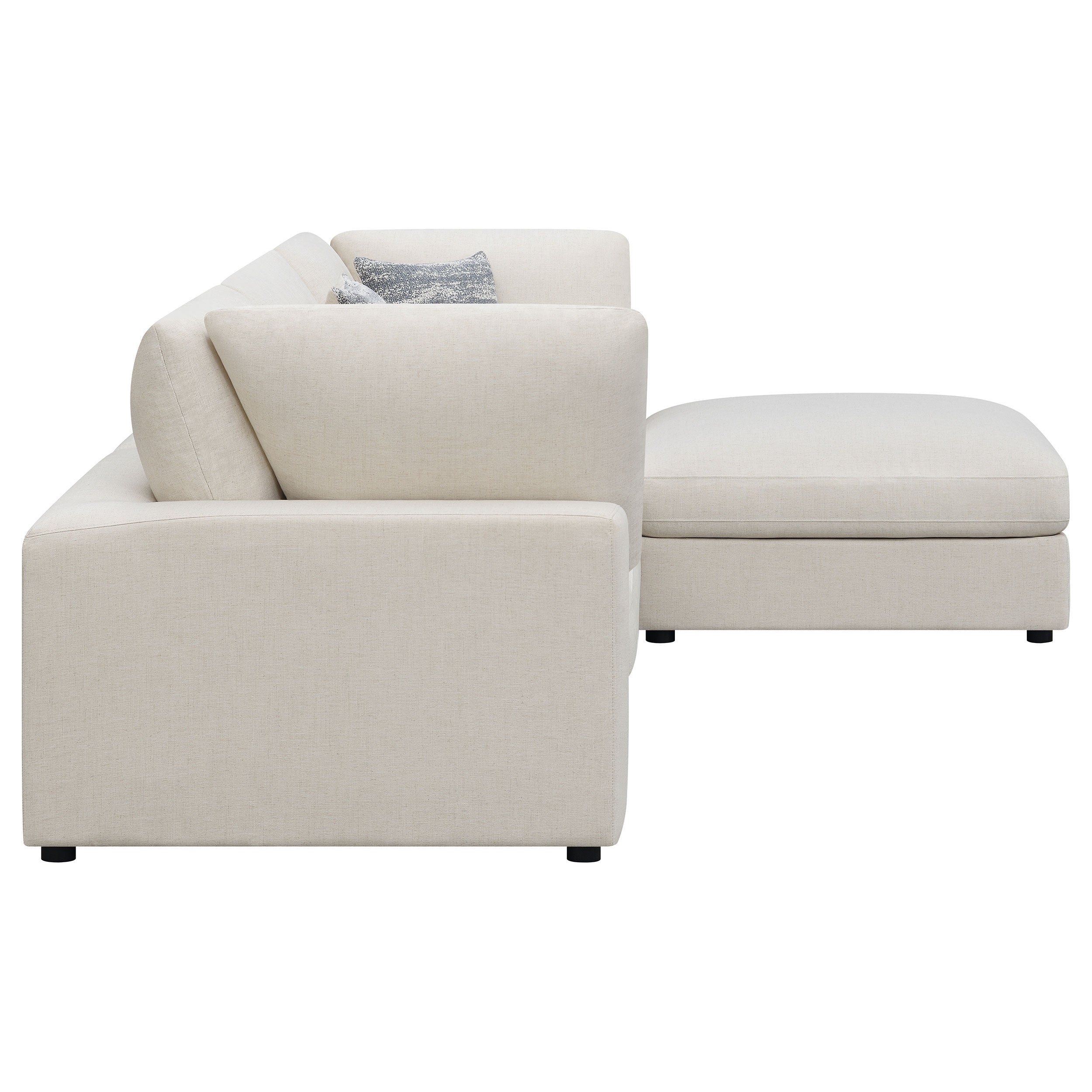 Serene 4-piece Upholstered Modular Sectional Sofa Beige — view 5
