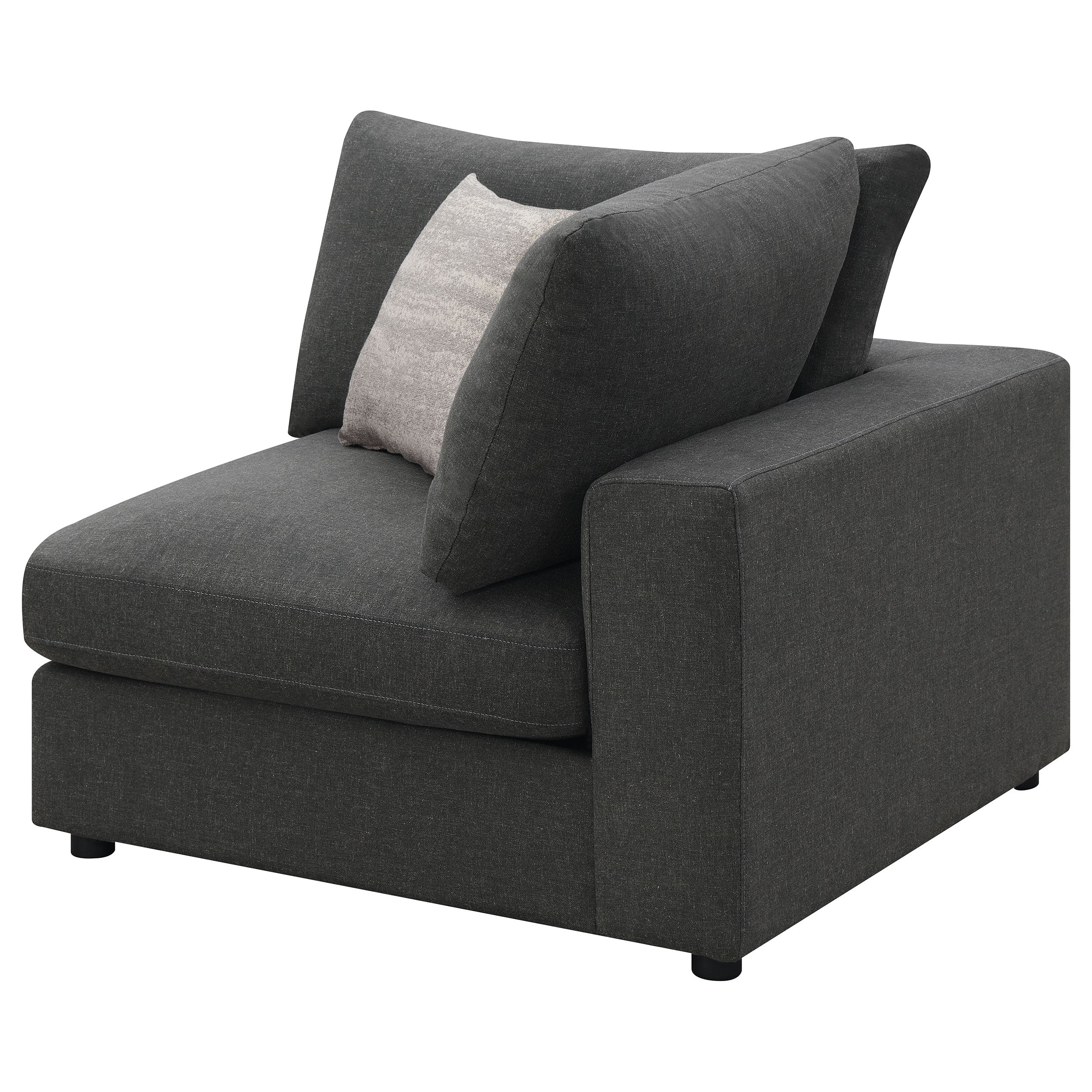 Serene Upholstered Corner Charcoal — view 3