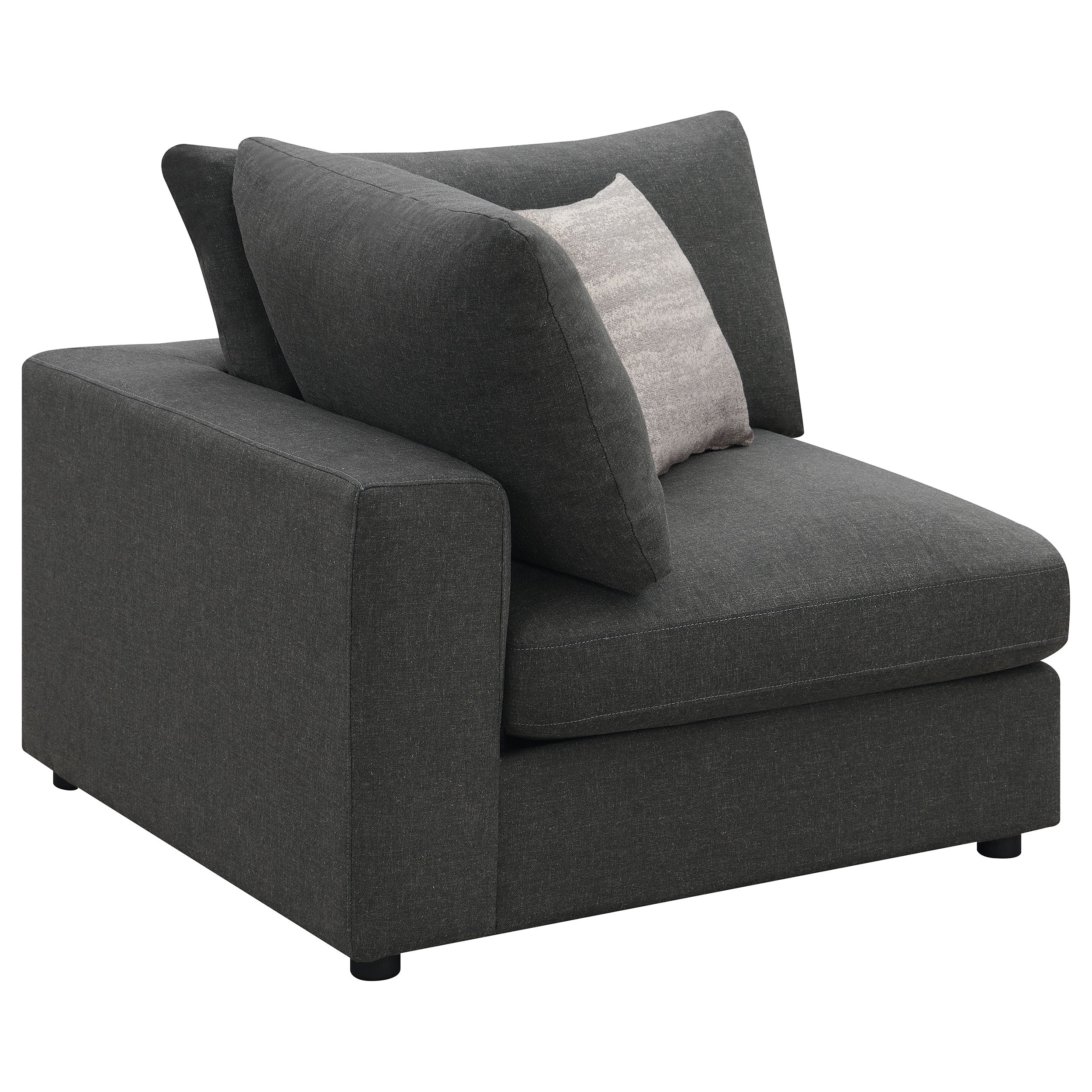 Serene Upholstered Corner Charcoal — view 5