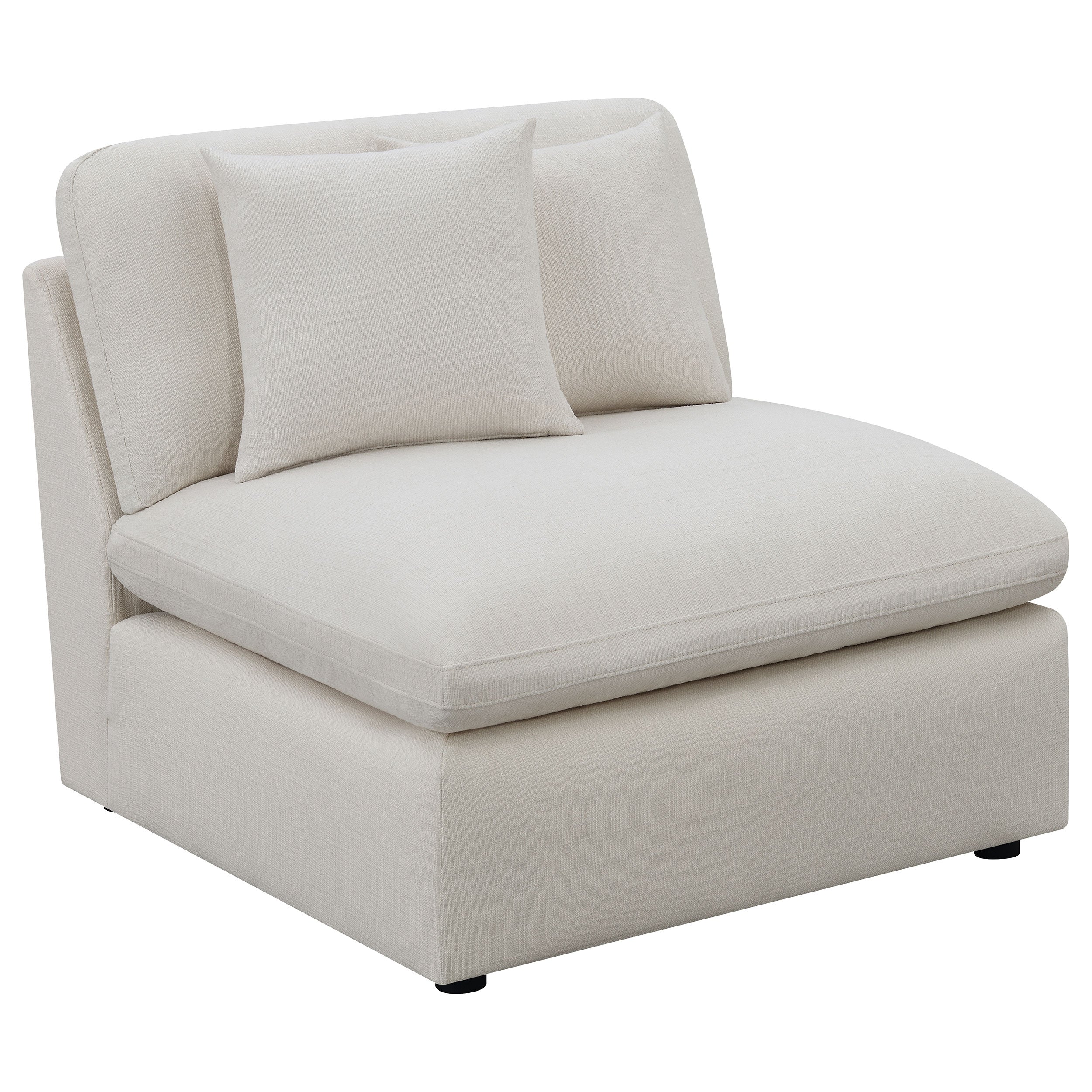 Hobson 4-piece Upholstered Modular Sectional Sofa Ivory — view 4