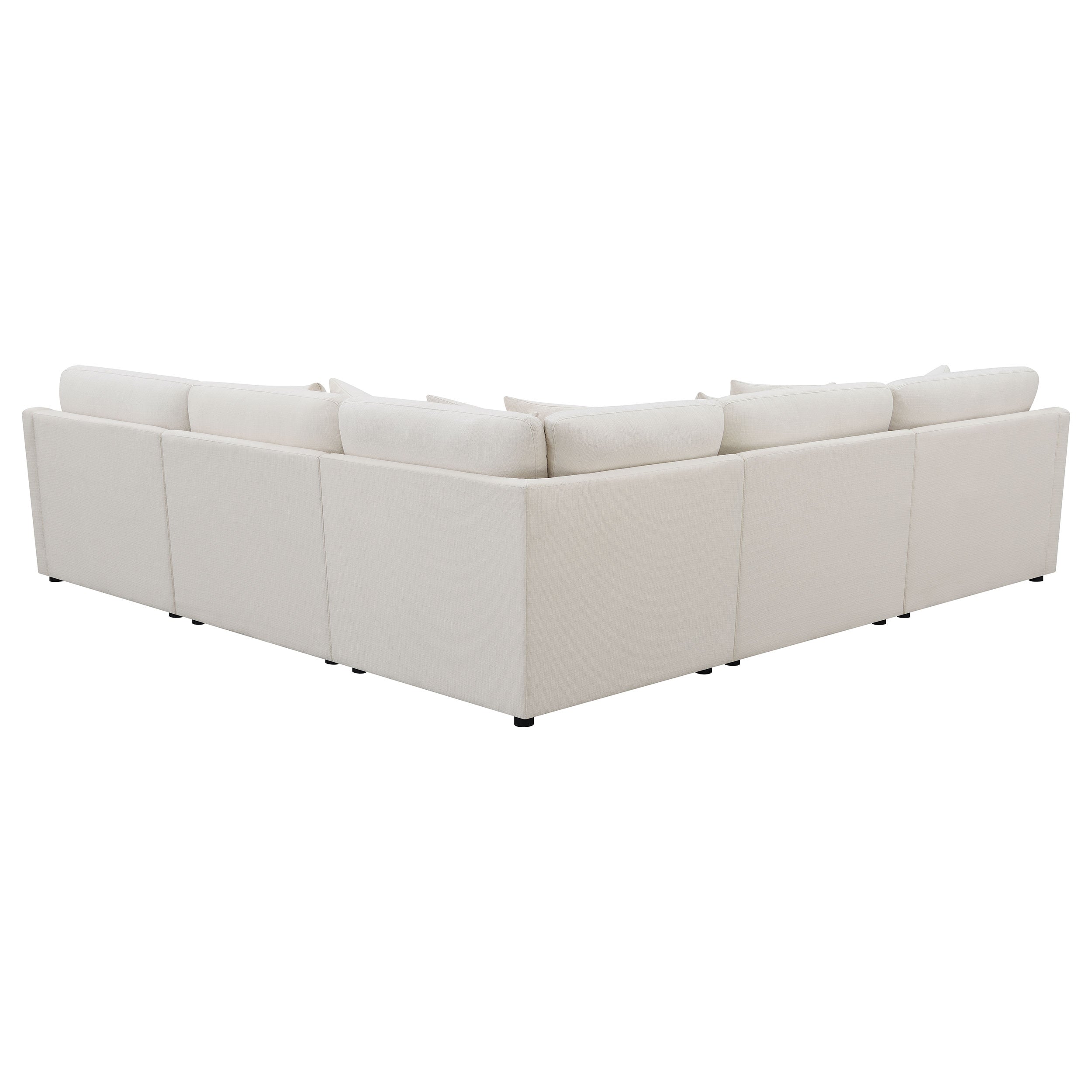 Hobson 6-piece Upholstered Modular Sectional Sofa Ivory — view 4