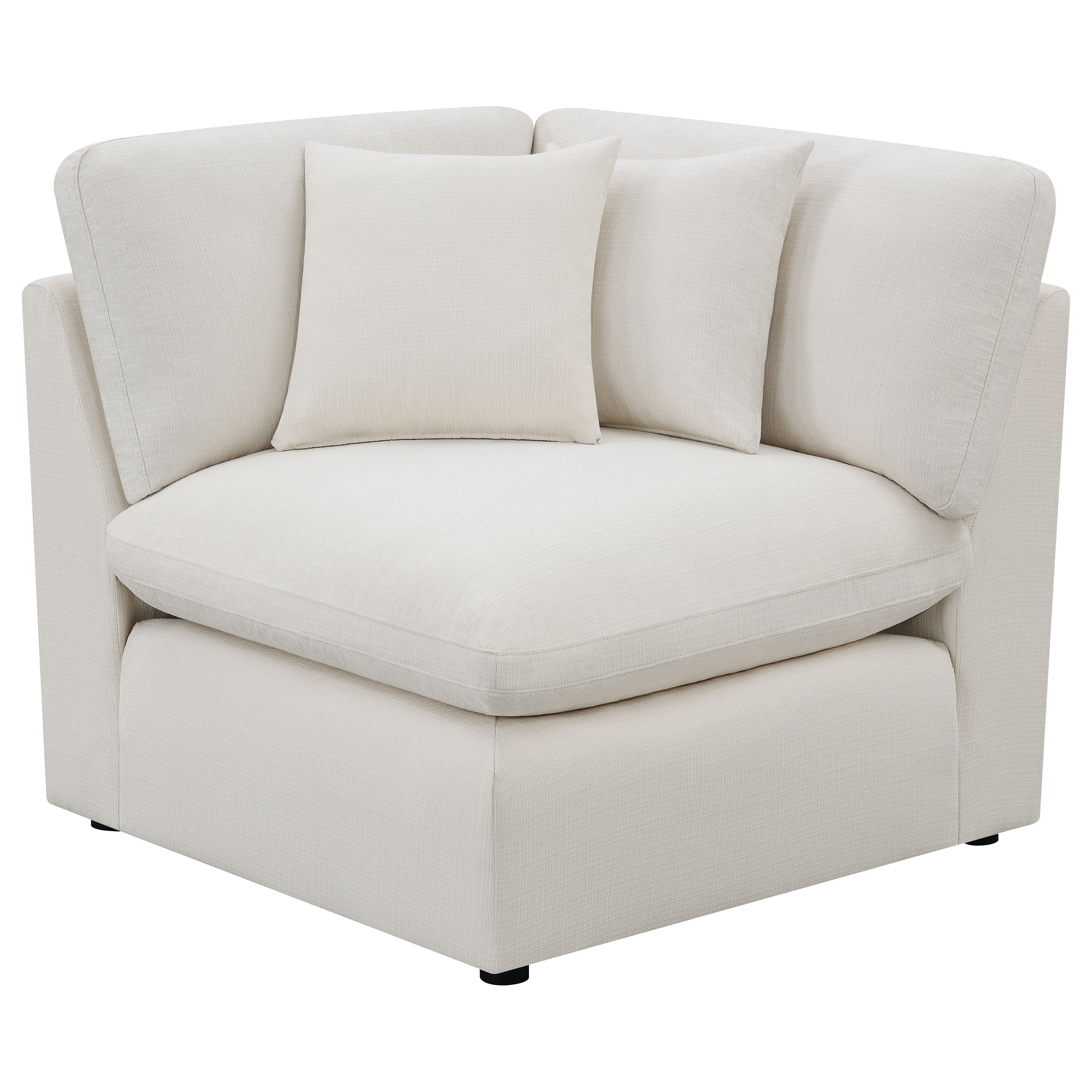 Hobson 6-piece Upholstered Modular Sectional Sofa Ivory — view 7