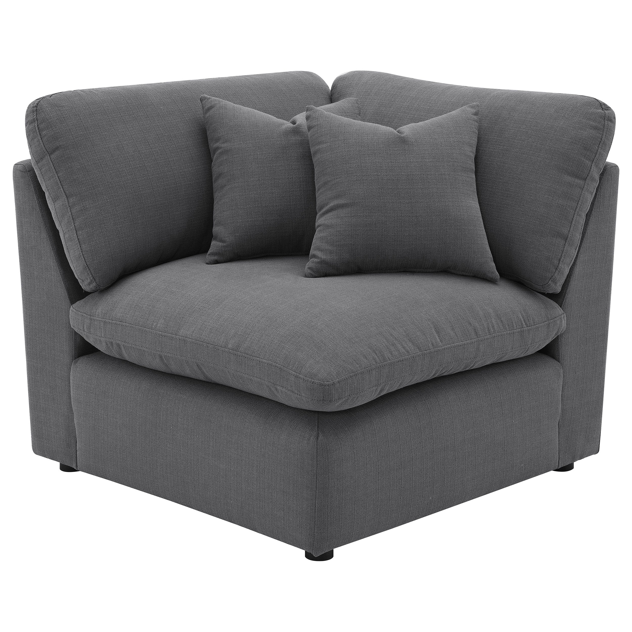 Hobson 6-piece Upholstered Modular Sectional Sofa Charcoal — view 6