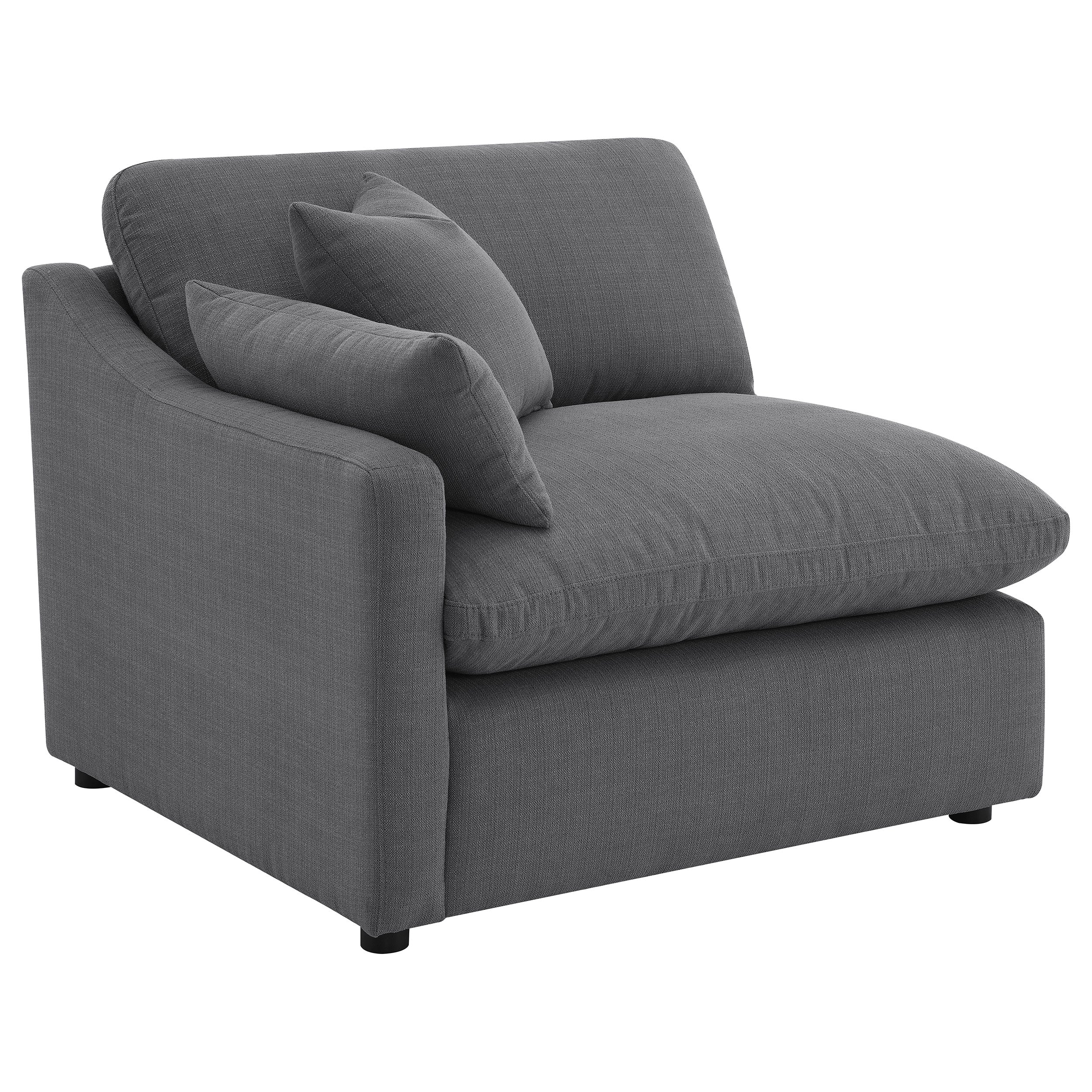 Hobson 6-piece Upholstered Modular Sectional Sofa Charcoal — view 7