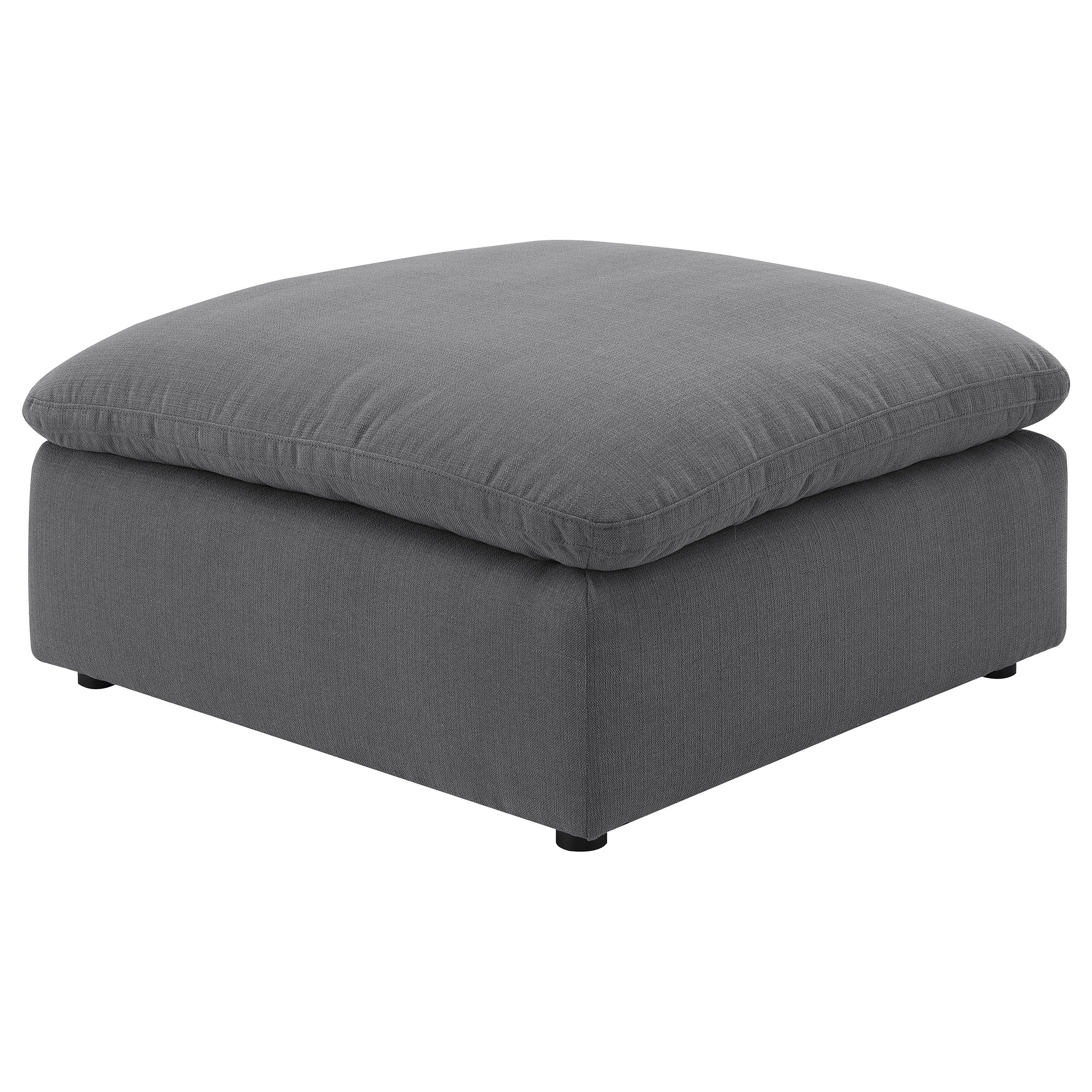 Hobson Square Upholstered Ottoman Charcoal — view 4