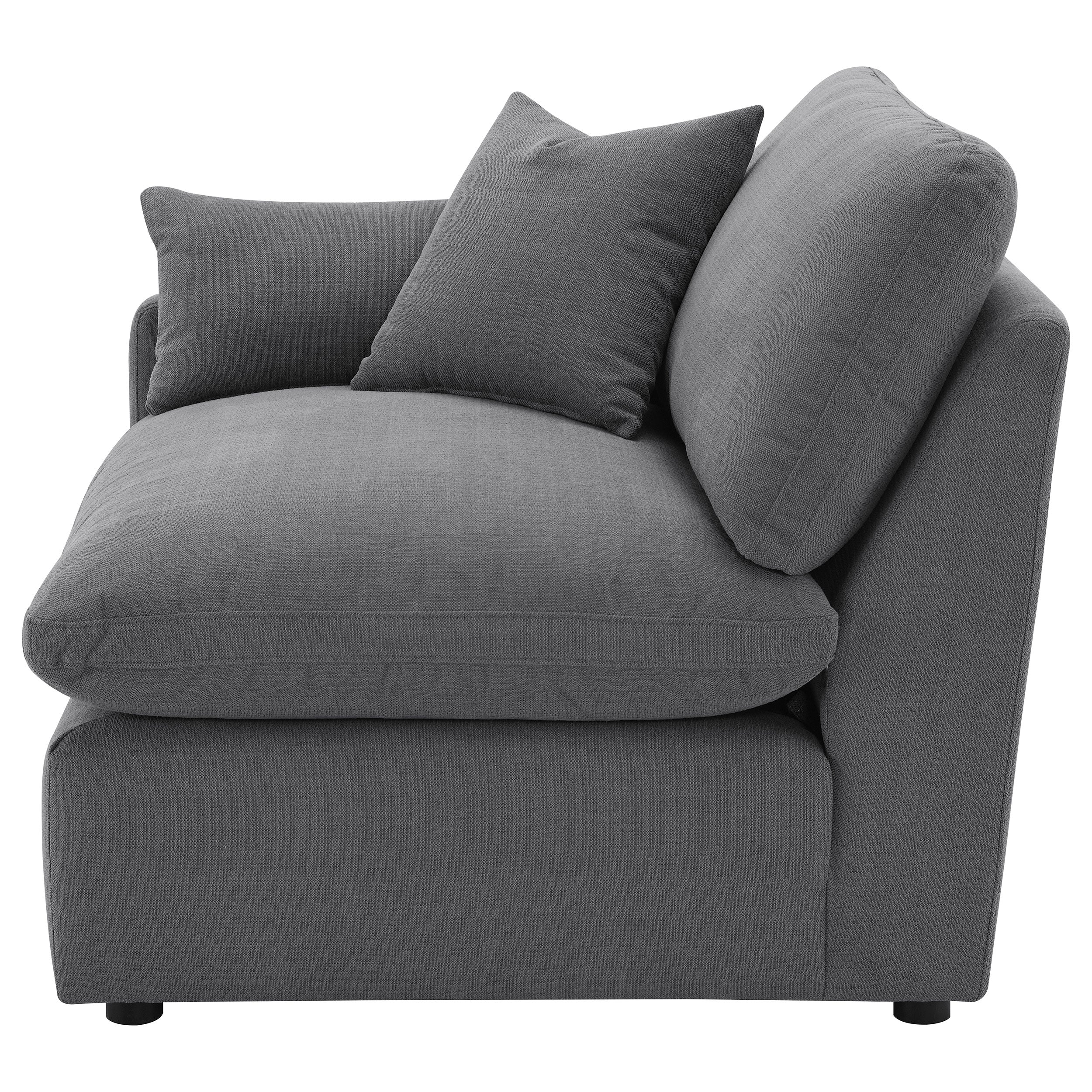Hobson Upholstered LAF Chair Charcoal — view 5