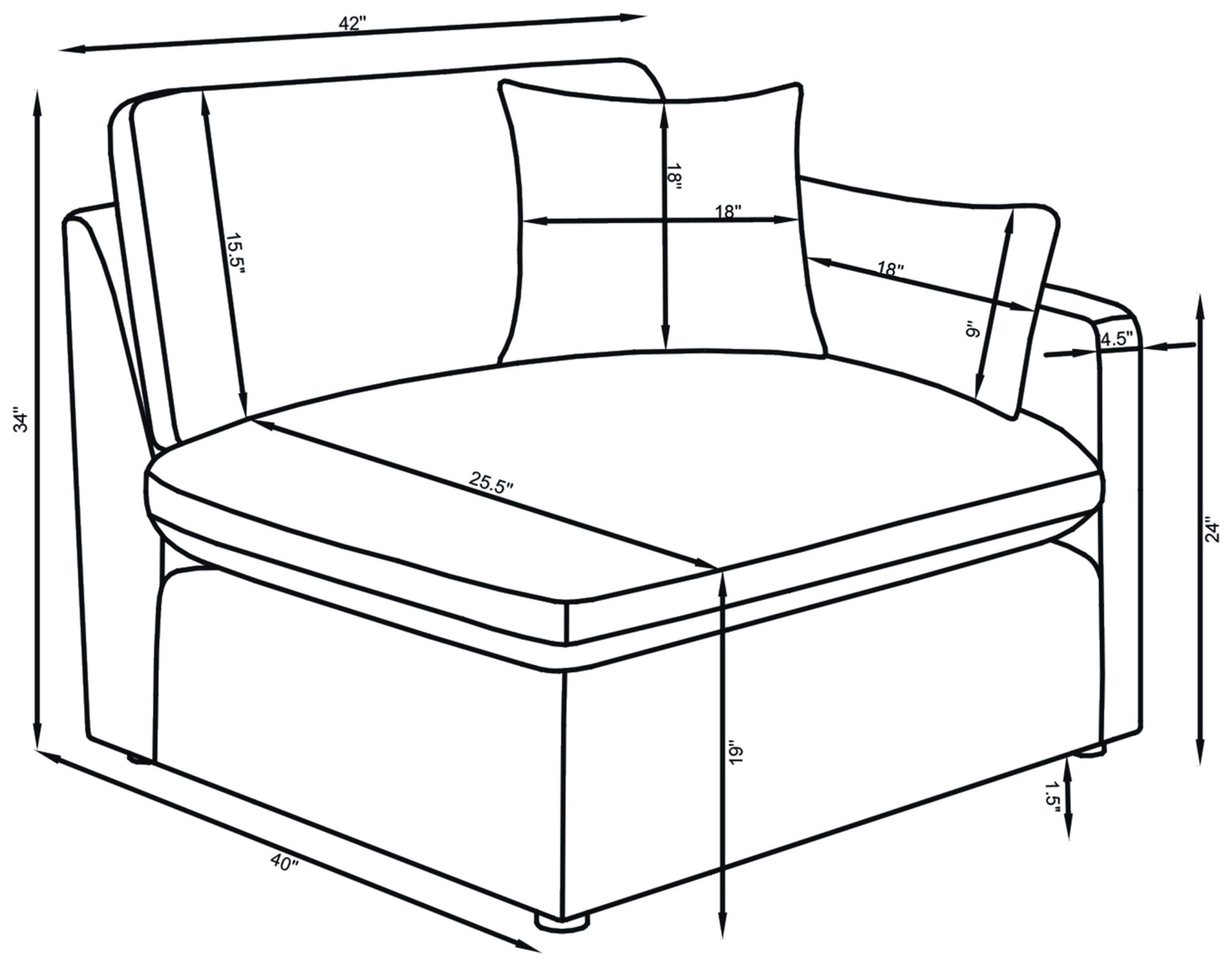 Hobson Upholstered RAF Chair Charcoal — view 10