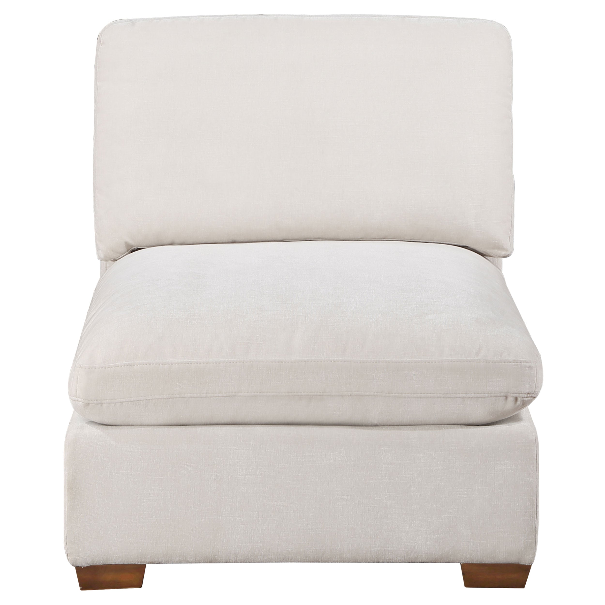 Lakeview Upholstered Armless Chair Ivory — view 3
