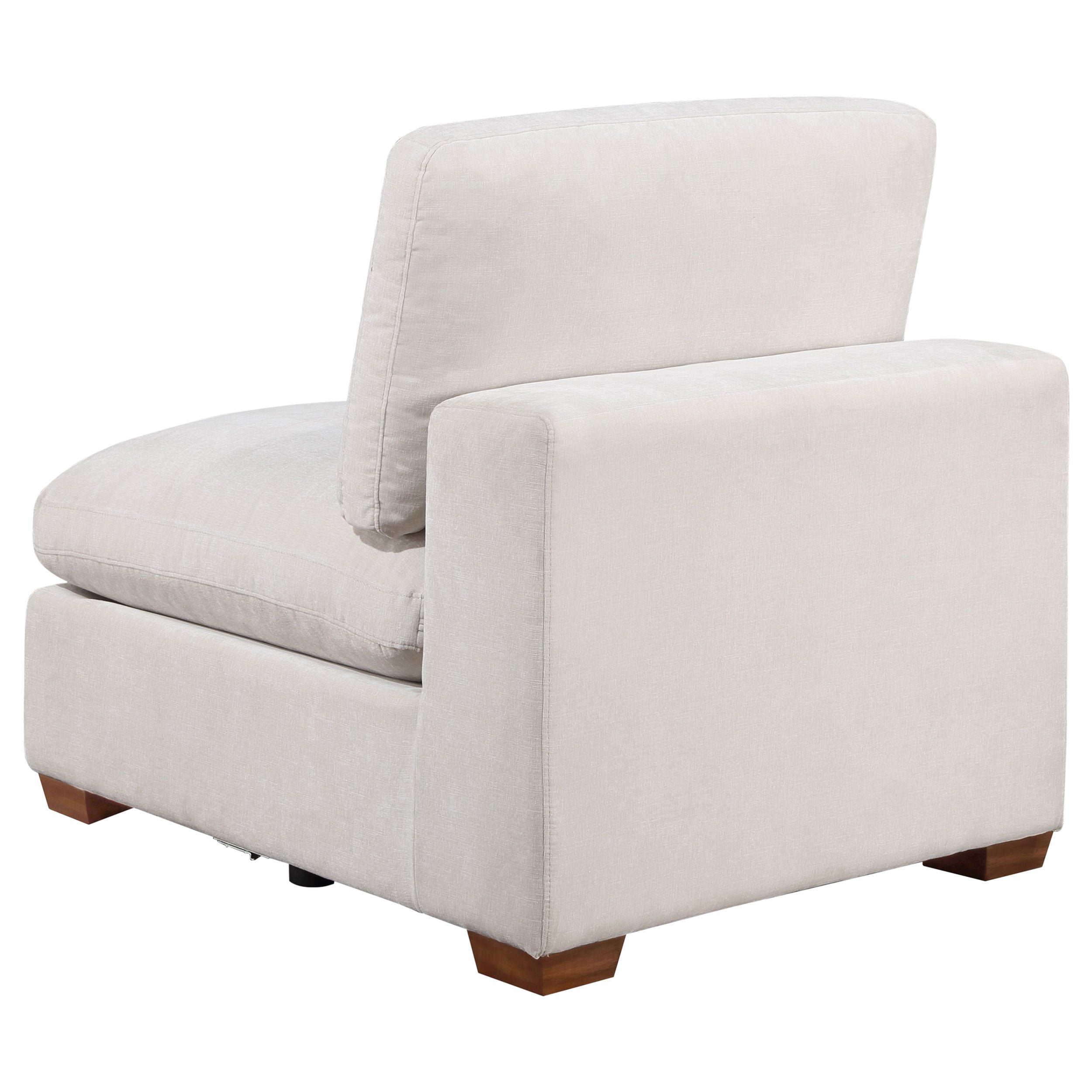 Lakeview Upholstered Armless Chair Ivory — view 4