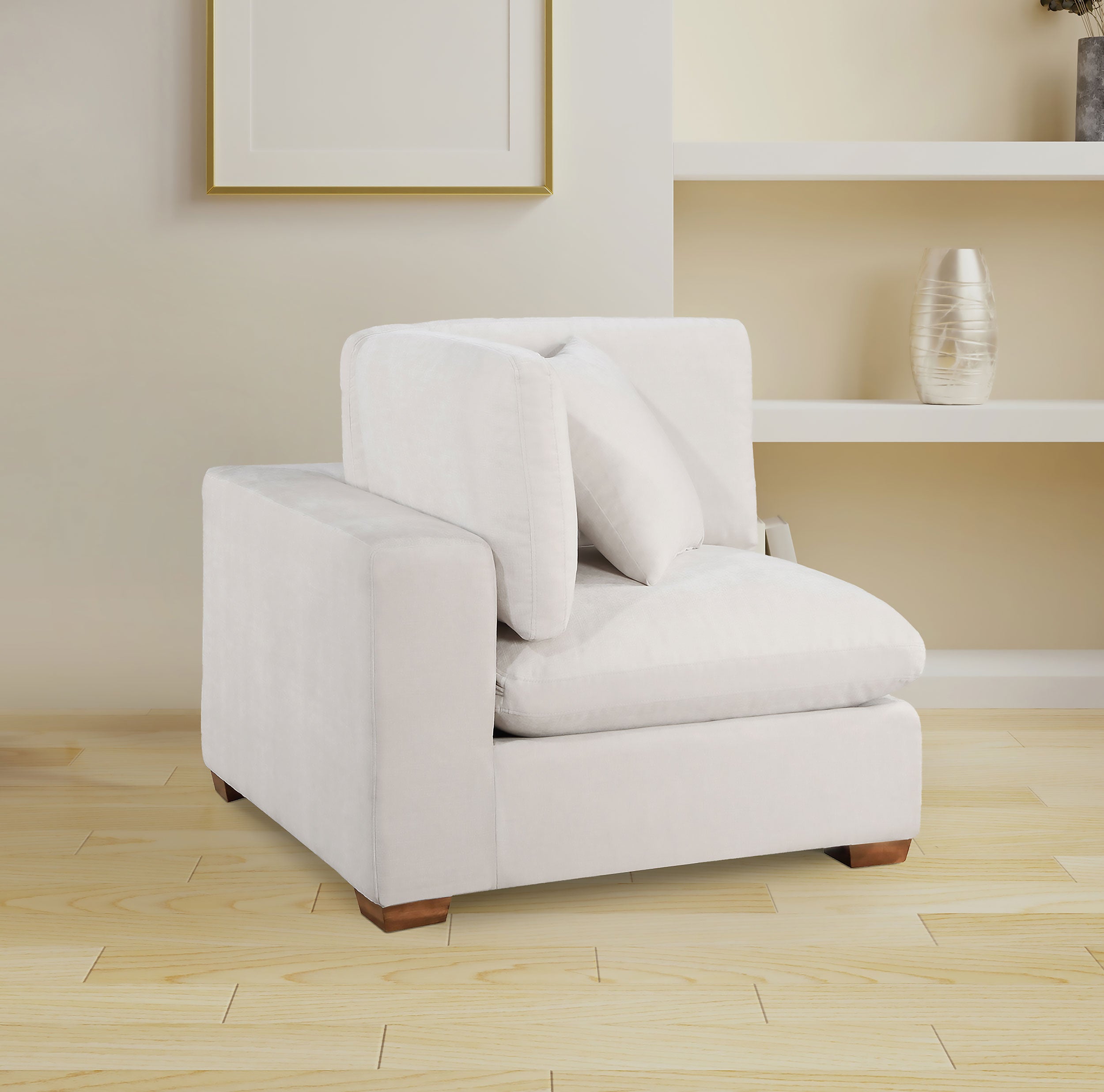 Lakeview Upholstered Corner Chair Ivory — view 2