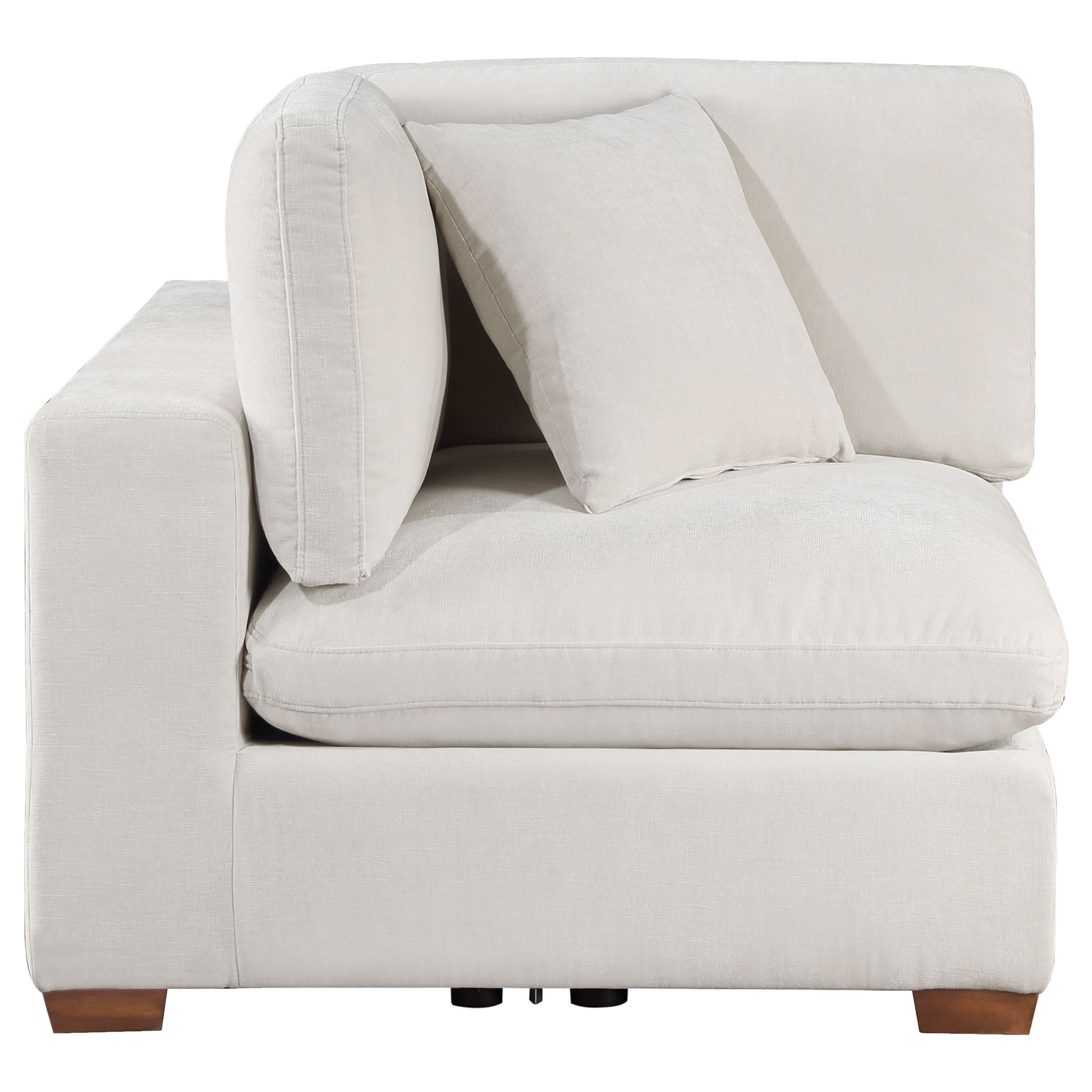 Lakeview Upholstered Corner Chair Ivory — view 3