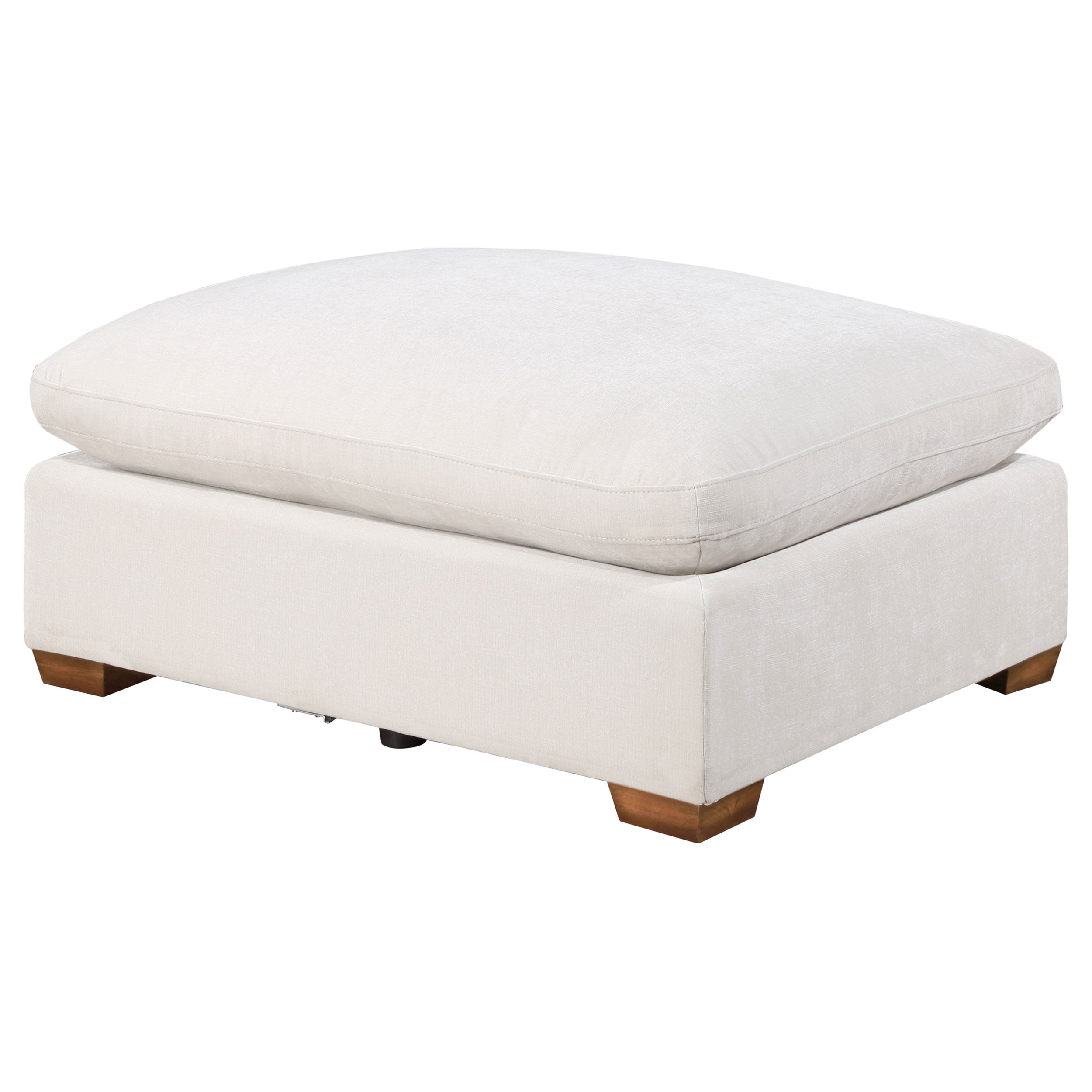 Lakeview Rectangular Upholstered Ottoman Ivory — view 1