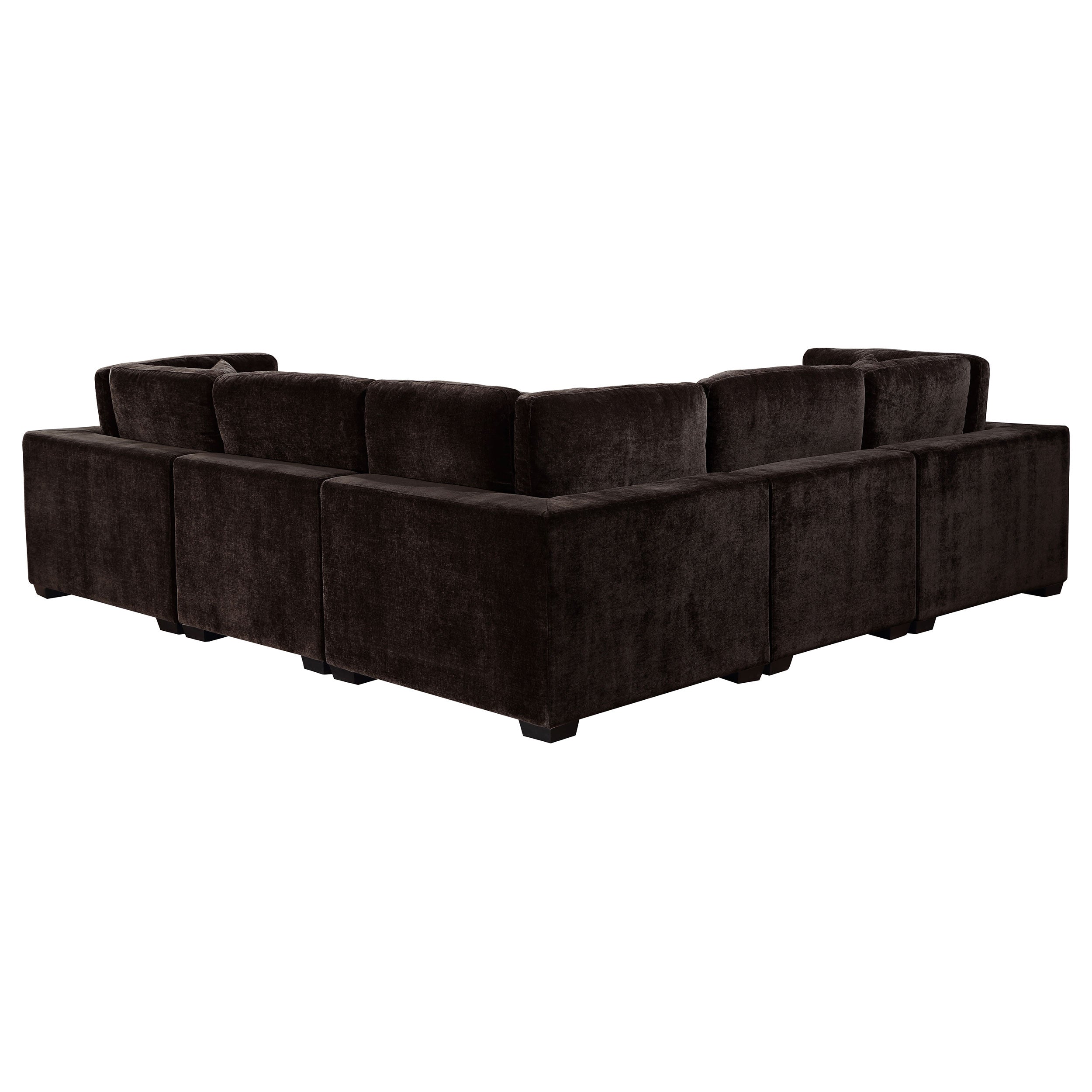 Lakeview 6-piece Upholstered Modular Sectional Chocolate — view 8