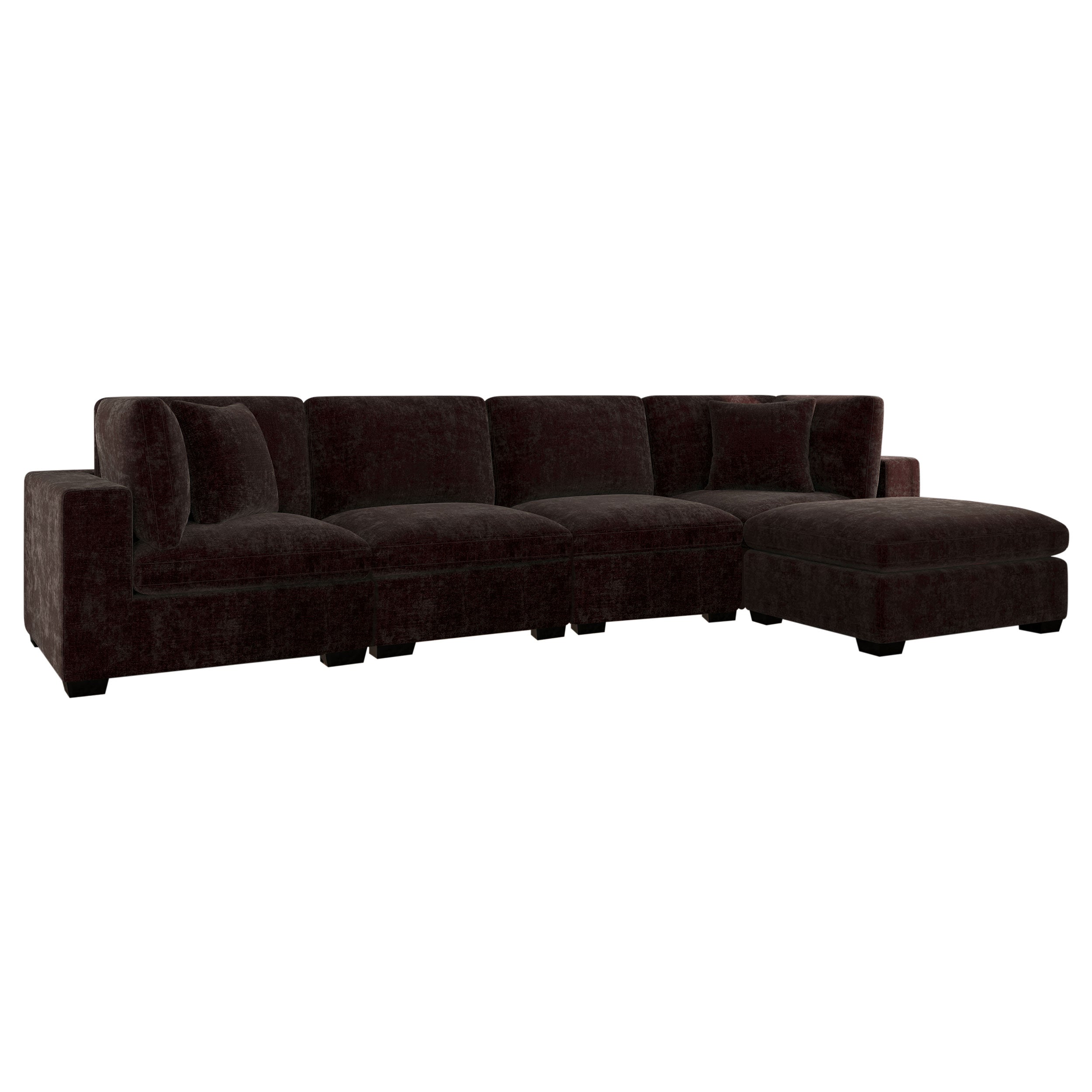 Lakeview 5-piece Upholstered Modular Sectional Chocolate — view 2