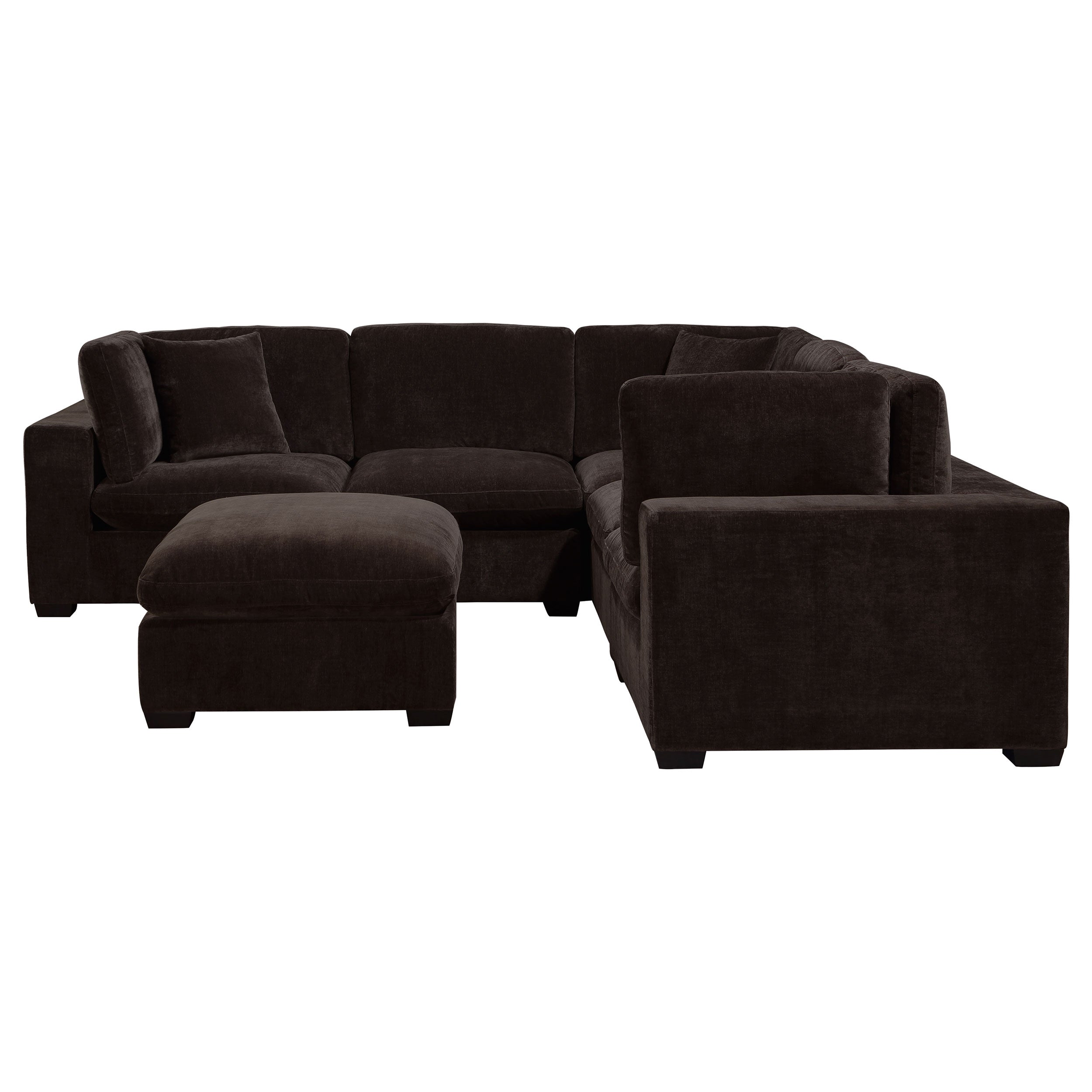 Lakeview 5-piece Upholstered Modular Sectional Chocolate — view 6