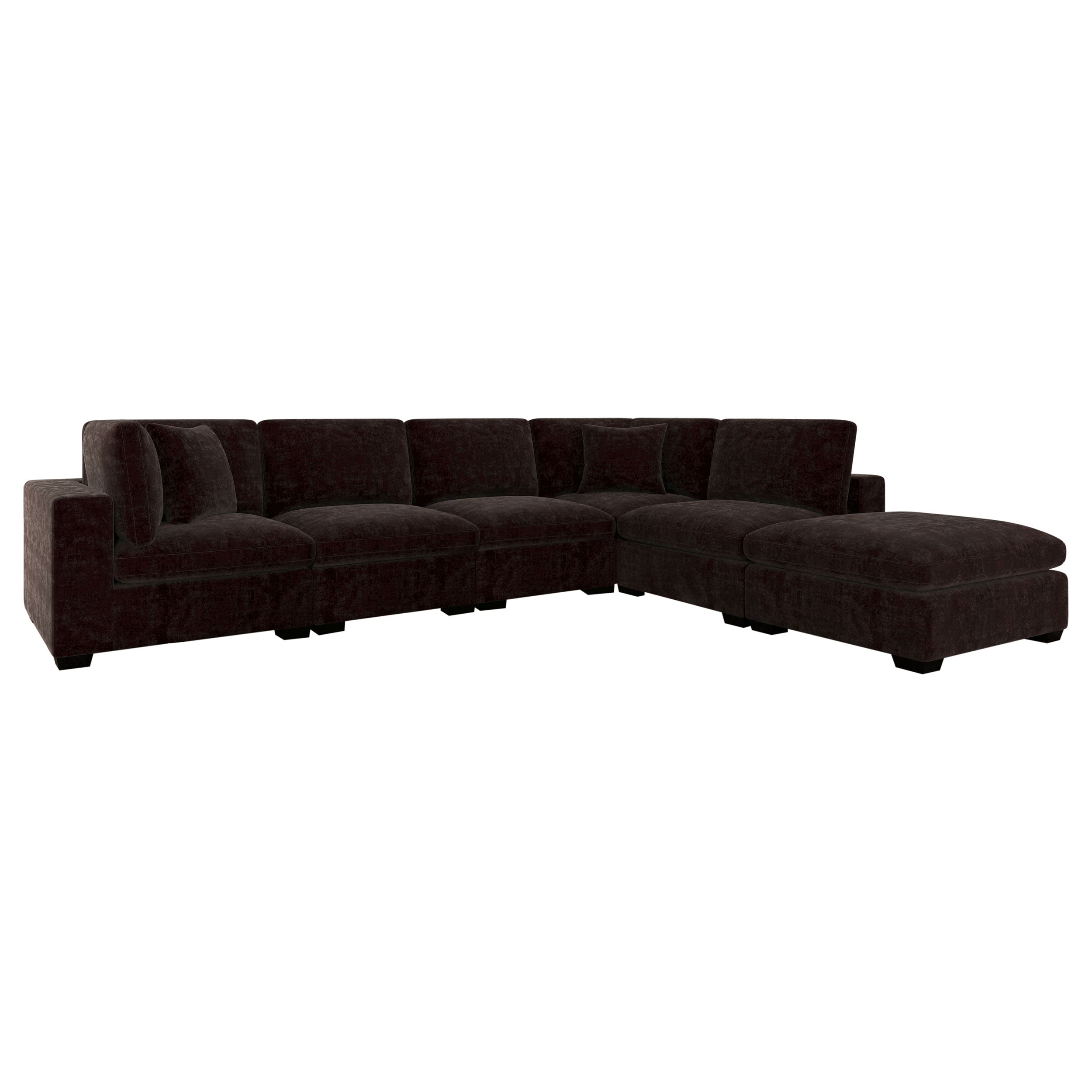 Lakeview 6-piece Upholstered Modular Sectional Chocolate — view 3