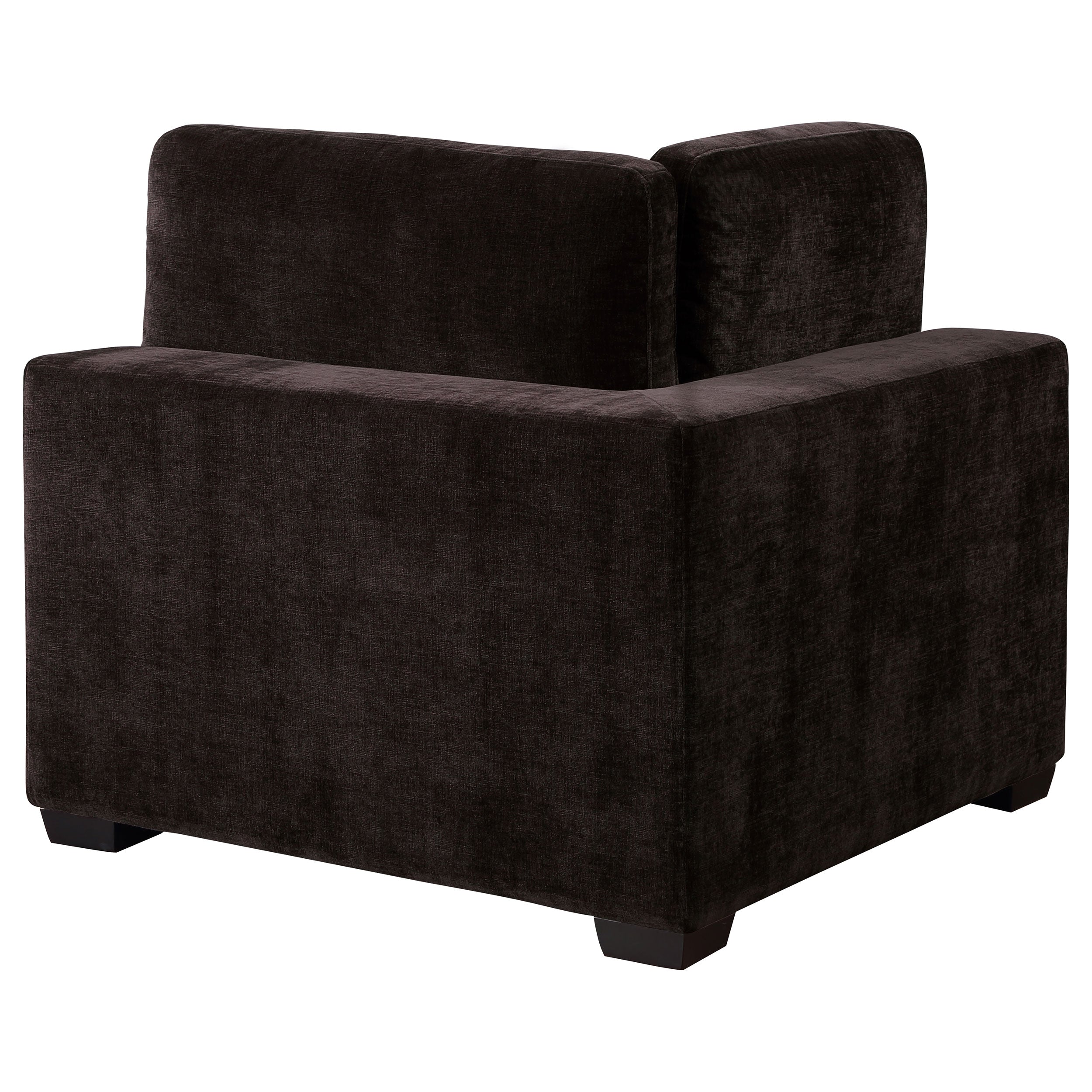 Lakeview Upholstered Corner Chair Dark Chocolate — view 3