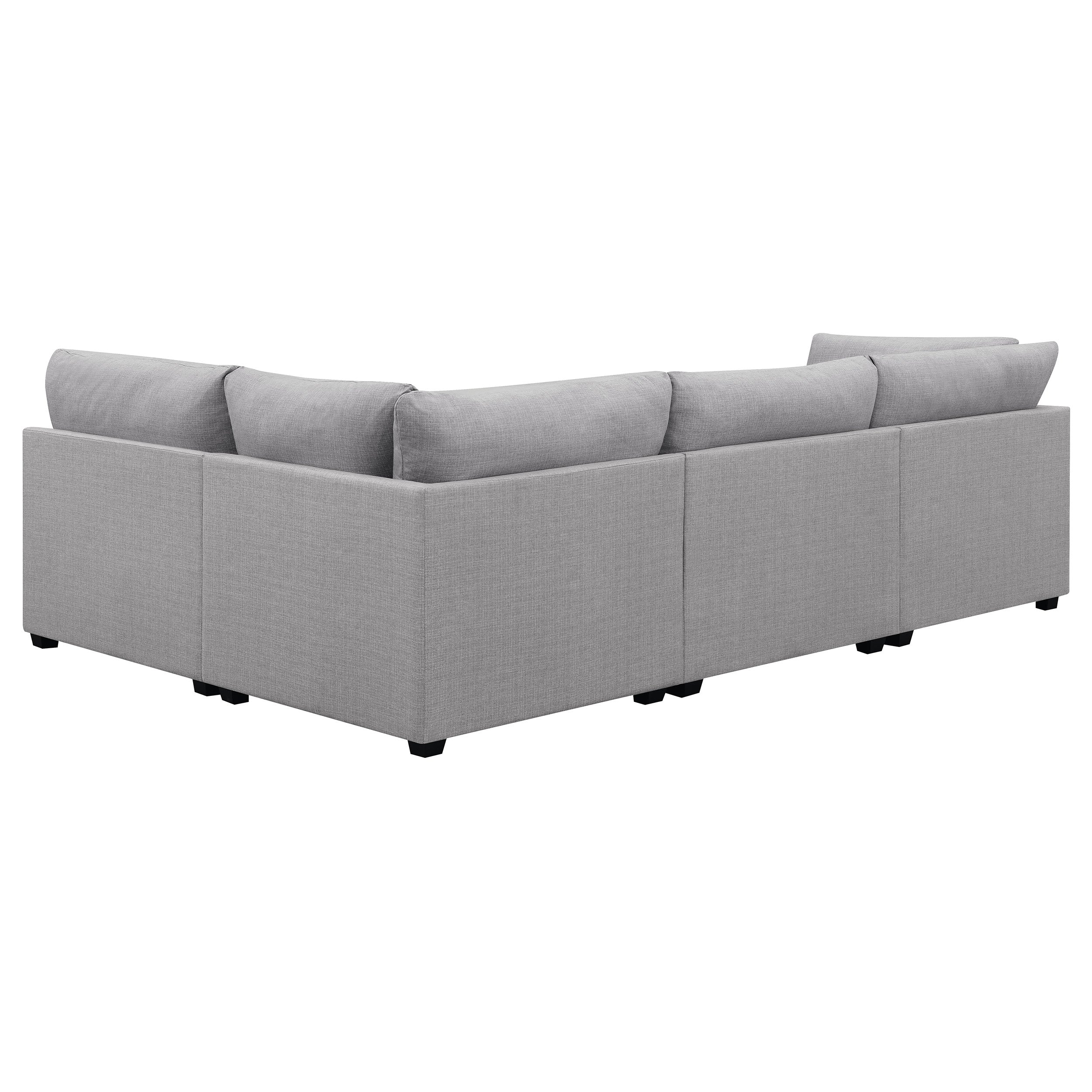 Cambria 4-piece Upholstered Modular Sectional Sofa Grey — view 4