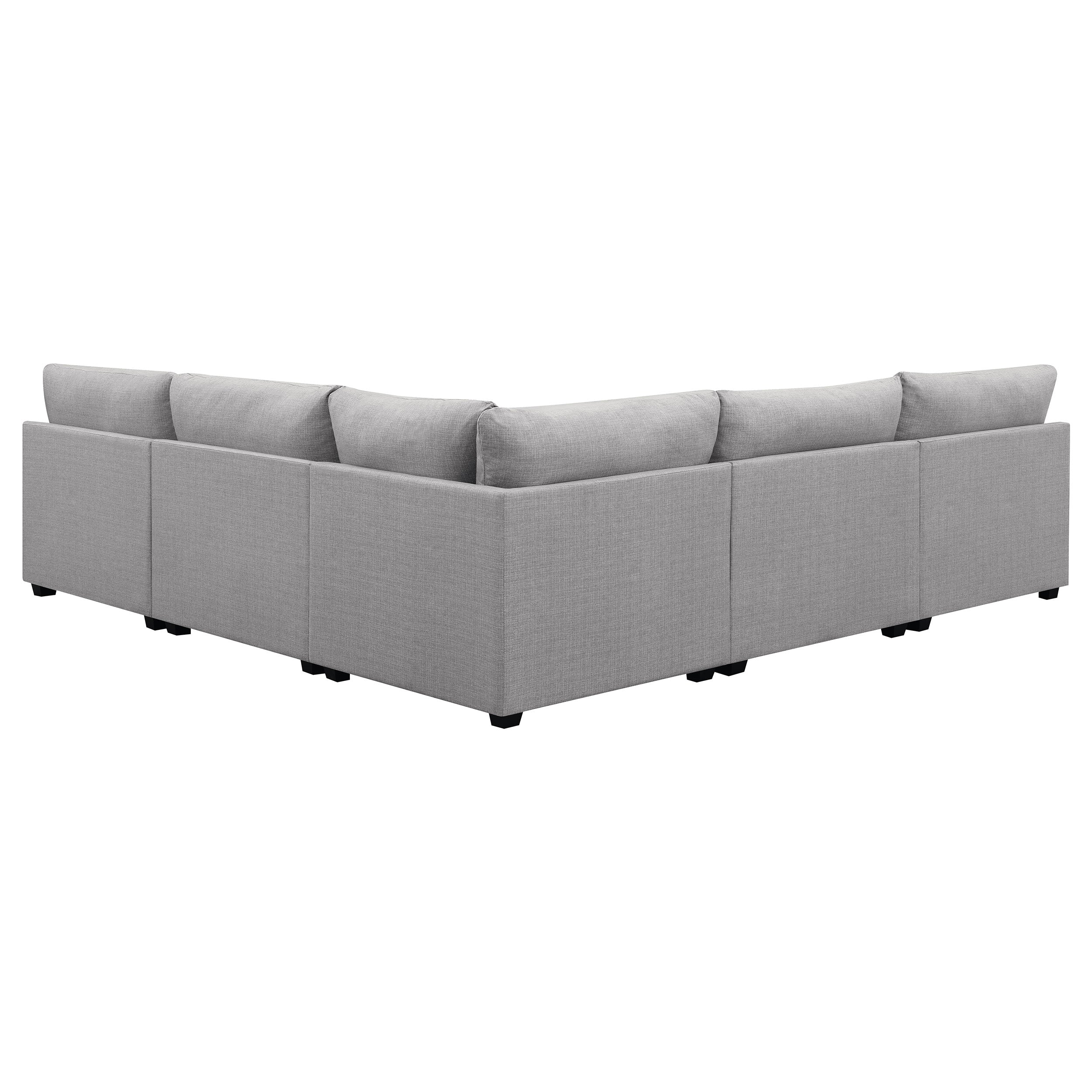 Cambria 5-piece Upholstered Modular Sectional Sofa Grey — view 3